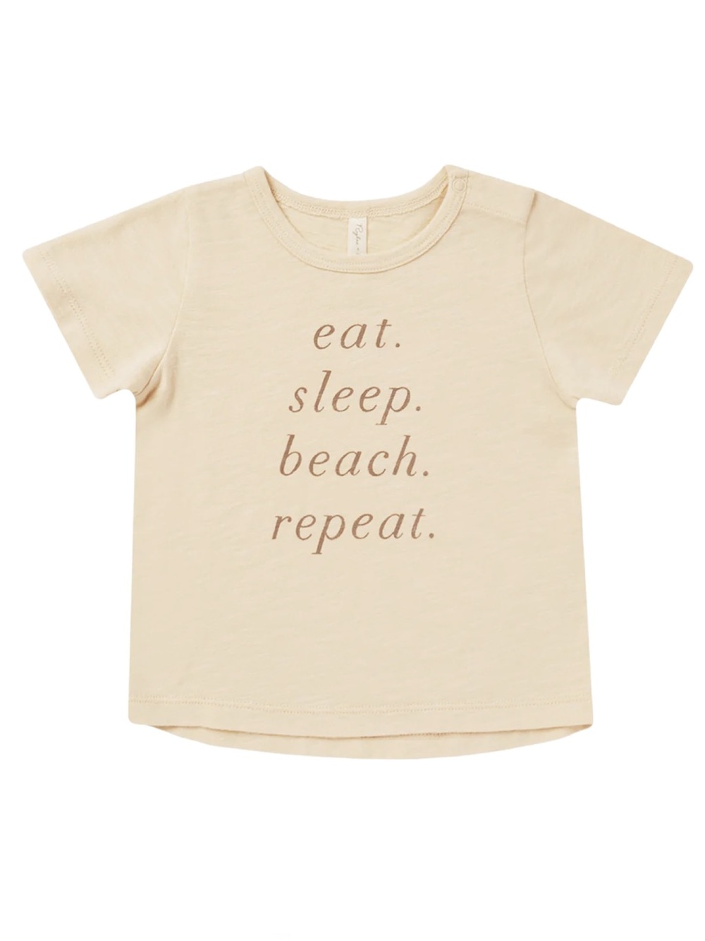 Rylee + Cru Cream 'eat. sleep. beach. repeat.' Short Sleeve Tee Ecru Cotton 6-7Y